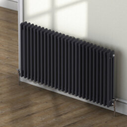 Acova Classic Blue Night 3 Column Radiator, (W)1226mm X (H)600mm - thumbnail 1