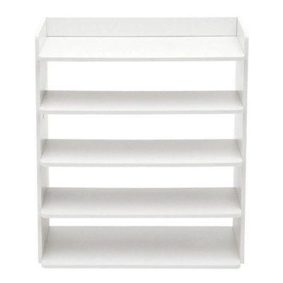 5Tiers Wooden Shoe Footwear Rack Cabinet Organizer Storage Tall Shelves - image 1