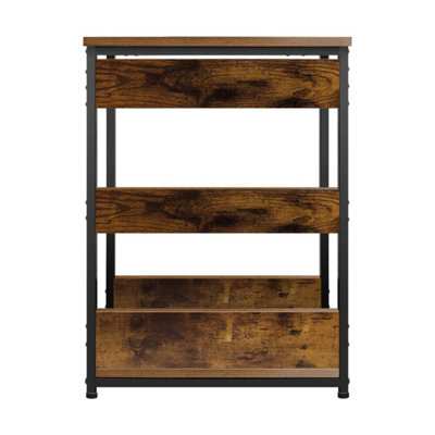 46X18X62.5 Cm New 3-Tier Narrow Side Table For Living Room Sofa End Tables With Storage Shelf - image 1