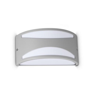 Ideal Lux Luminosa Rex Outdoor Flush Wall Lamp Grey 1X E27 Ip44 - image 1