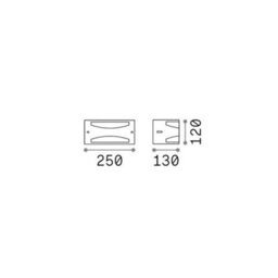 Ideal Lux Luminosa Rex Outdoor Flush Wall Lamp Grey 1X E27 Ip44 - thumbnail 2