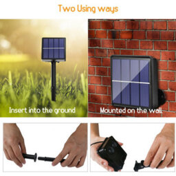 5M 20 Led Solar Powered Retro Bulb String Lights Garden Outdoor Fairy Party Lamp - thumbnail 6