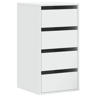 Berkfield Classic Corner Chest Of Drawers White 40X41X76 Cm Engineered Wood
