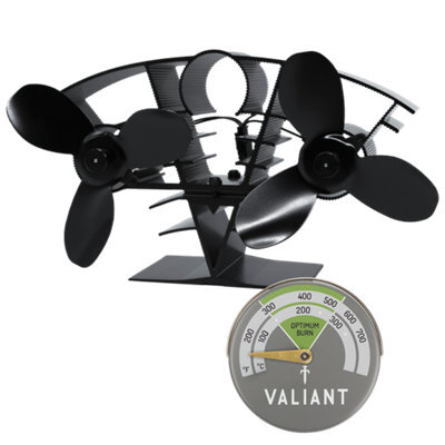 Valiant Whirlwind Twin Blade Stove Fan And Magnetic Thermometer - image 1