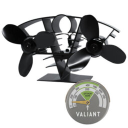 Valiant Whirlwind Twin Blade Stove Fan And Magnetic Thermometer - thumbnail 1