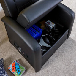 X Rocker Premier Jr 2.1 Audio Ottoman Gaming Chair For Kids - Black - thumbnail 4