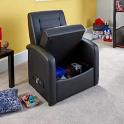 X Rocker Premier Jr 2.1 Audio Ottoman Gaming Chair For Kids - Black - thumbnail 3