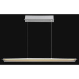 Luminosa Lighting Luminosa Muriella Bar Pendant Ceiling Light Aluminium Brushed Clear Glass Shade Led 3000K - thumbnail 5