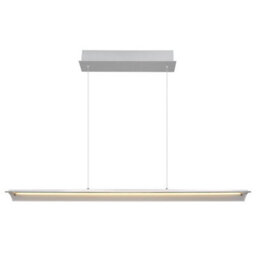Luminosa Lighting Luminosa Muriella Bar Pendant Ceiling Light Aluminium Brushed Clear Glass Shade Led 3000K - thumbnail 3