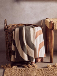 Orsina Bosie Ozella Natural And Terracotta Throw - thumbnail 3