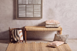 Orsina Bosie Ozella Natural And Terracotta Throw - thumbnail 2