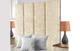 "Slumbre Stafford Chenille 5Ft Kingsize 36"" Headboard -  Cream"