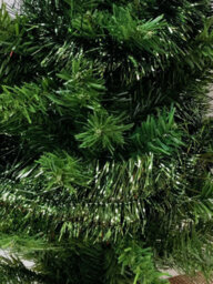Decoris Pine Green Christmas Tinsel Garland 2.7M Black Shiny Christmas Tree Tinsel - thumbnail 3