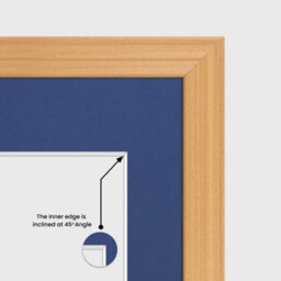 AK Frames 16X8 Country Pine Classic Multi Photo Frame With Blue Mount - Holds 3 Apertures (3X) 7X5 Photos - thumbnail 7