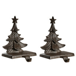 Dibor Set Of 2 3D Christmas Tree Decorative Stocking Hook Fireplace Stocking Holder Christmas Stocking Holders - thumbnail 2