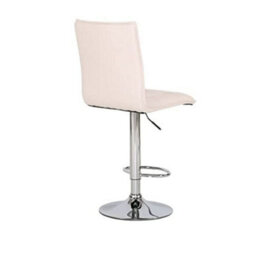 Evre White Cuban Bar Stool With Adjustable Gas Lift And 360 Degree Swivel For Pubs Kitchen Breakfast - thumbnail 5