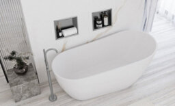Recessed Bathroom Shelf Rea 1 30X30X10 Brush Steel - thumbnail 7