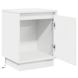 Berkfield Bedside Cabinets With Led Lights 2 Pcs White 39X34,5X50 Cm - thumbnail 6