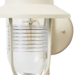 Zinc Dublin Fixed Matt Ivory Mains-Powered Led Outdoor Lantern On/off Wall Light (Dia)18Cm - thumbnail 5