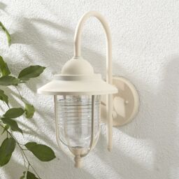 Zinc Dublin Fixed Matt Ivory Mains-Powered Led Outdoor Lantern On/off Wall Light (Dia)18Cm - thumbnail 2