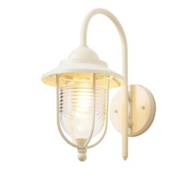 Zinc Dublin Fixed Matt Ivory Mains-Powered Led Outdoor Lantern On/off Wall Light (Dia)18Cm - thumbnail 3