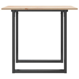 Berkfield Dining Table O-Frame 80X80X75 Cm Solid Wood Pine And Steel - thumbnail 5