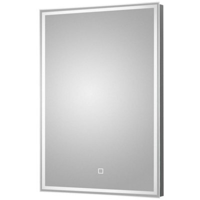 Hudson Reed Touch Sensor Led Bathroom Mirror 700 X 500 X 35 mm Frameless With Demister (Lq502) - image 1