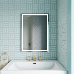 Hudson Reed Touch Sensor Led Bathroom Mirror 700 X 500 X 35 mm Frameless With Demister (Lq502) - thumbnail 6