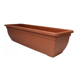 Rectangular 60Cm Plastic Pot Trough Plant Winchester Bel Garden Flower Patio Rectangle Planter Terracotta - thumbnail 3