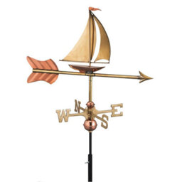 Good Directions Cottage Yacht Copper Weathervane - H66 X W56 X L28 Cm - thumbnail 2
