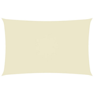 Berkfield Sunshade Sail Oxford Fabric Rectangular 2X5 M Cream - image 1
