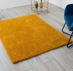 A.unique Home Rome Shaggy Living Room Bedroom Rug 110Cm X 150Cm - Ultra-Soft 1050Gsm - 2.5Cm Low Pile Shaggy Rug - Mustard - thumbnail 3