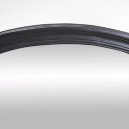 The Online Mirror Shop Arched Shape Overmantle Mirror With Black Frame, Canterbury Of H86 X W88 X D6 Cm, Handcrafted, Stylish, Durable Home Décor - thumbnail 3