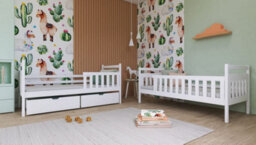 Arte Monika Cashmere Wooden Bunk Bed With Storage 90 X 190Cm - 2 Foam Bonnell Mattresses - thumbnail 5