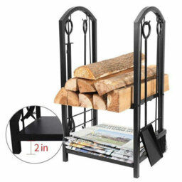 Large Firewood Storage Rack With Tools - thumbnail 4