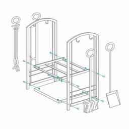 Large Firewood Storage Rack With Tools - thumbnail 6