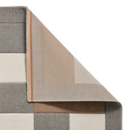 Grey Beige Modern Bordered Chequered Geometric Rug For Dining Room-160Cm X 220Cm - thumbnail 8