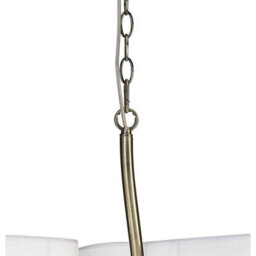 Luminosa Lighting Luminosa Ninette Pendant 3 Arm 6 Light E14, Antique Brass With Ivory White Shades - thumbnail 4