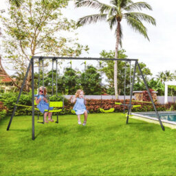 Outsunny Garden Swing Set W/ Double Swings, Swing Seats - thumbnail 1