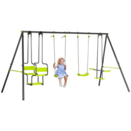 Outsunny Garden Swing Set W/ Double Swings, Swing Seats - thumbnail 2