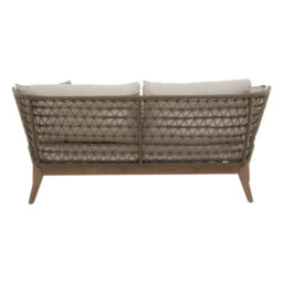 Orsina 3 Seat Sofa, Rattan Outdoor Sofa, Long Lasting Rattan Lounge Sofa For Living Room With Grey Cushioning - thumbnail 5