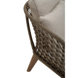 Orsina 3 Seat Sofa, Rattan Outdoor Sofa, Long Lasting Rattan Lounge Sofa For Living Room With Grey Cushioning - thumbnail 9