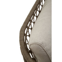 Orsina 3 Seat Sofa, Rattan Outdoor Sofa, Long Lasting Rattan Lounge Sofa For Living Room With Grey Cushioning - thumbnail 8