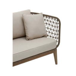 Orsina 3 Seat Sofa, Rattan Outdoor Sofa, Long Lasting Rattan Lounge Sofa For Living Room With Grey Cushioning - thumbnail 7