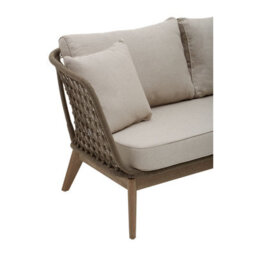 Orsina 3 Seat Sofa, Rattan Outdoor Sofa, Long Lasting Rattan Lounge Sofa For Living Room With Grey Cushioning - thumbnail 6