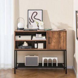 Wooden Sideboard Buffet Cabinet Coffee Bar Console Table - thumbnail 5
