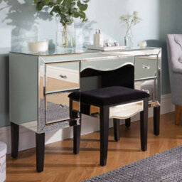 Birlea Palermo 4 Drawer Dressing Table Mirrored - thumbnail 1