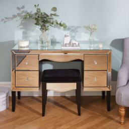 Birlea Palermo 4 Drawer Dressing Table Mirrored - thumbnail 2
