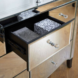 Birlea Palermo 4 Drawer Dressing Table Mirrored - thumbnail 5