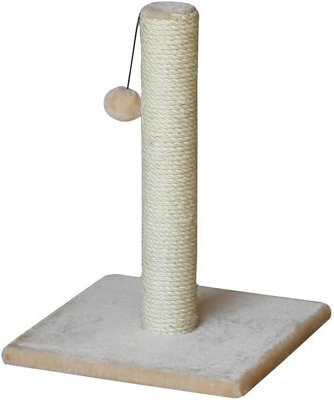 Superpetstoreuk247 Cat Scratcher Post 47Cm Durable Sisal Claw Tower With Soft Carpet Base Stable Scratch Pole For Kittens Grey